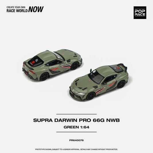 Pop Race 1/64 - Toyota Supra Darwin Pro 66G NWB Green