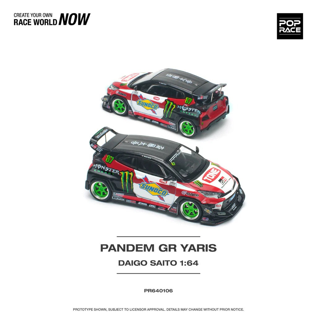 Pop Race 1/64 - Toyota Pandem GR Yaris Daigo Saito