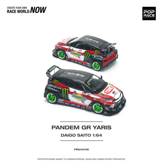 Pop Race 1/64 - Toyota Pandem GR Yaris Daigo Saito