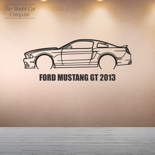 Wall Art Silhouette - Ford Mustang GT 2013