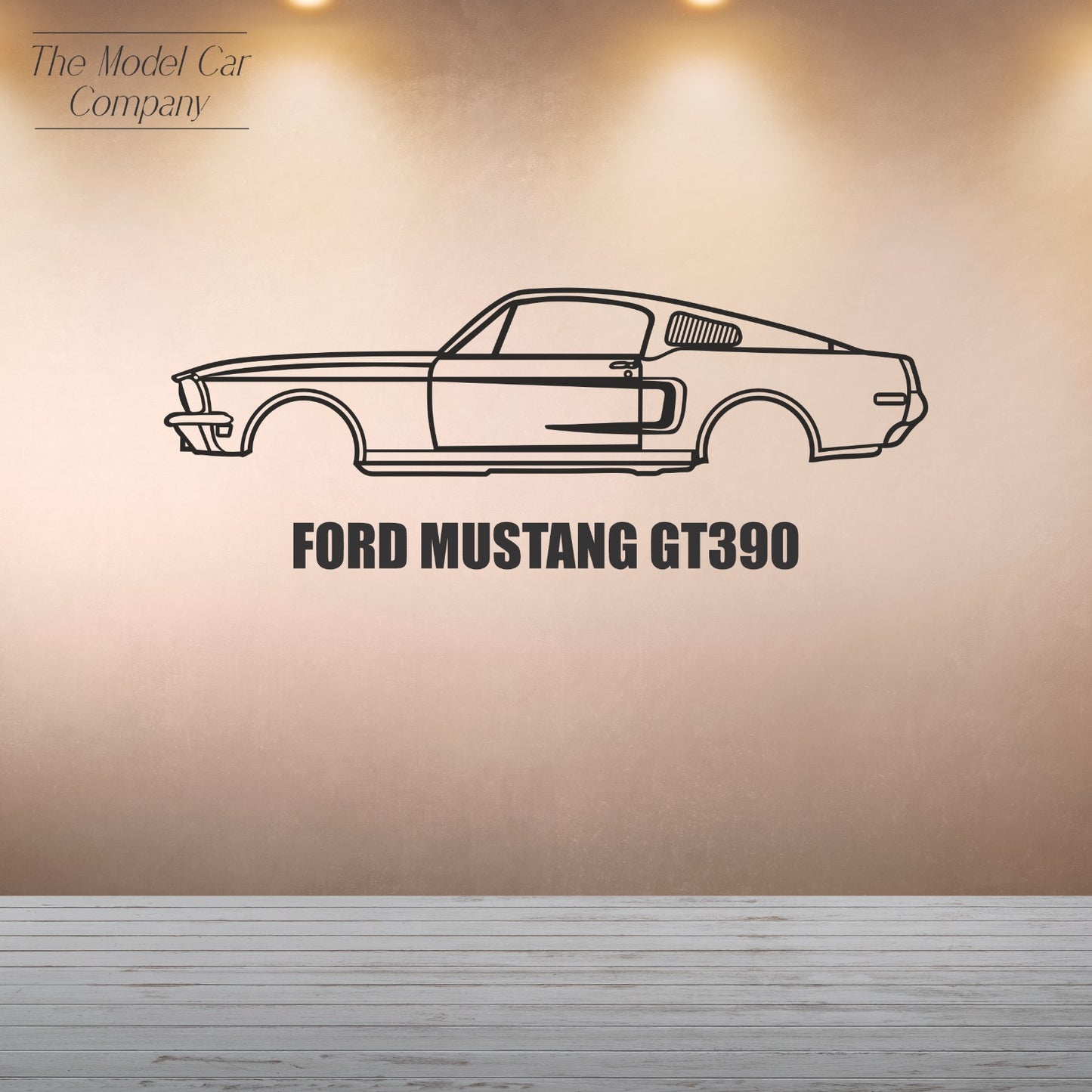 Wall Art Silhouette - Ford Mustang GT390