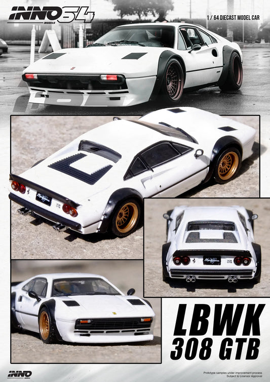 Inno64 1/64 - Ferrari LBWK 308 GTB White