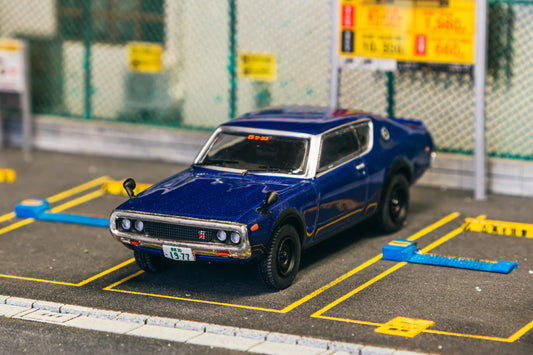 Tarmac Works x J Collection 1/64 - Nissan Skyline 2000GT-R KPGC110 Blue Metallic