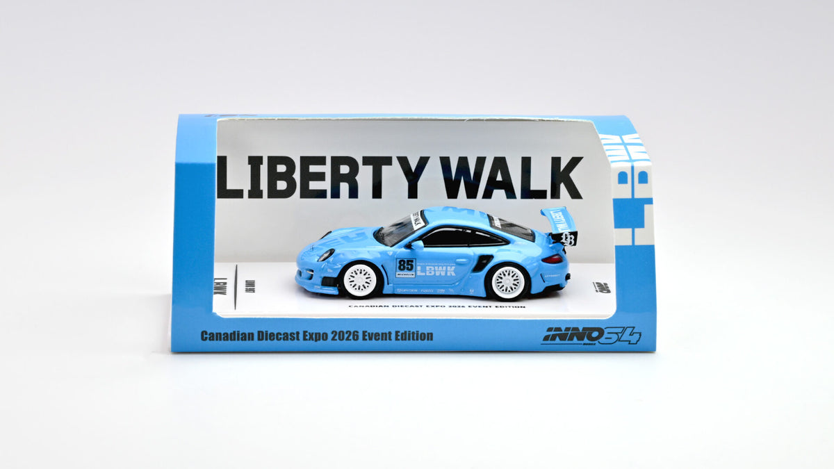 Inno64 1/64 - Porsche LBWK 997 Light Blue Canadian Diecast Expo 2026 Event Edition