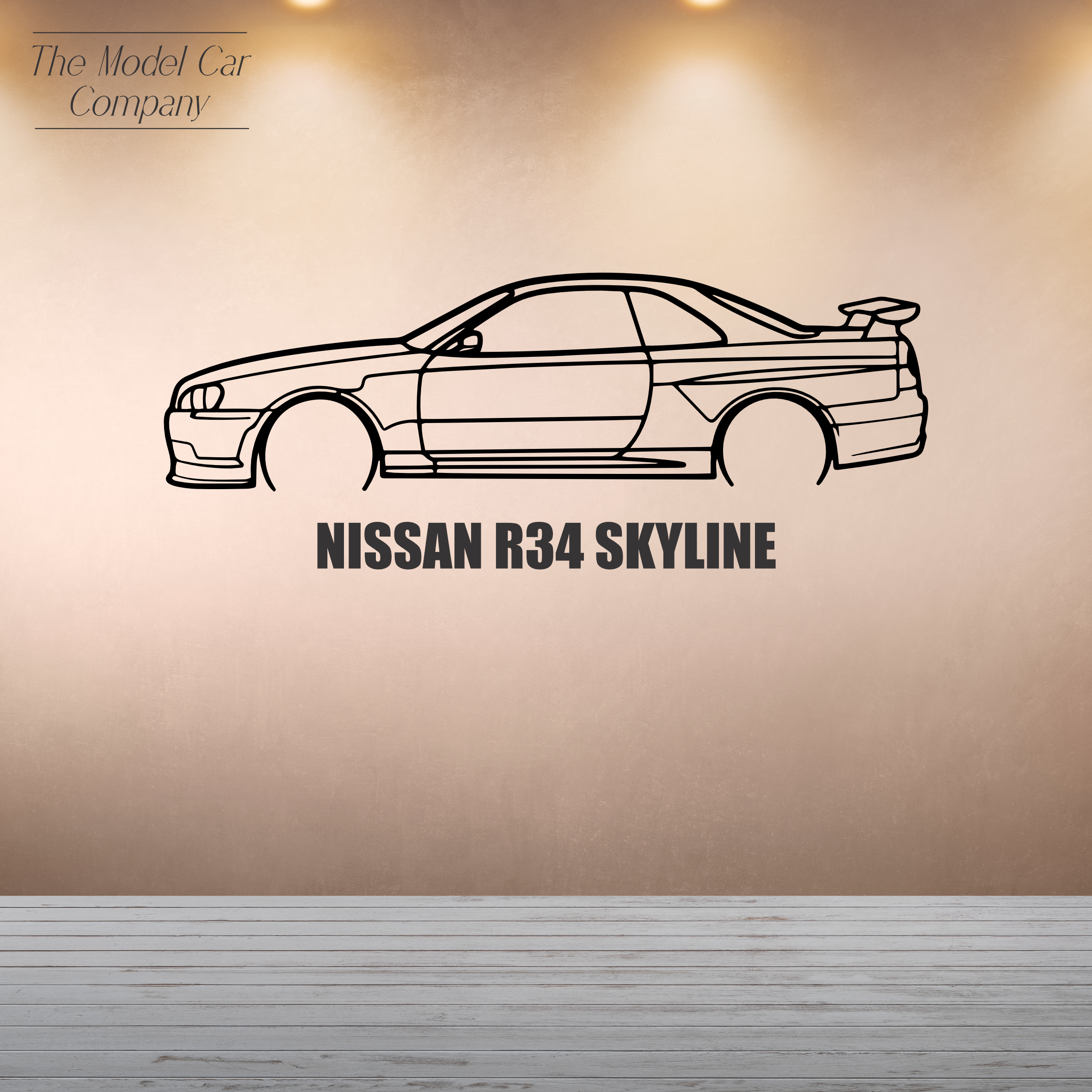 Wall Art Silhouette - Nissan R34 Skyline – The Model Car Company