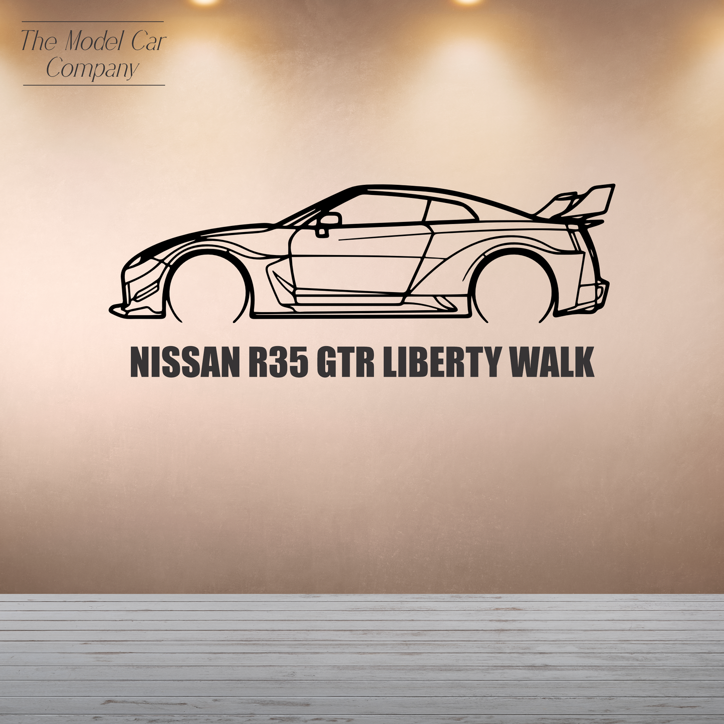 Wall Art Silhouette - Nissan R35 GTR Liberty Walk