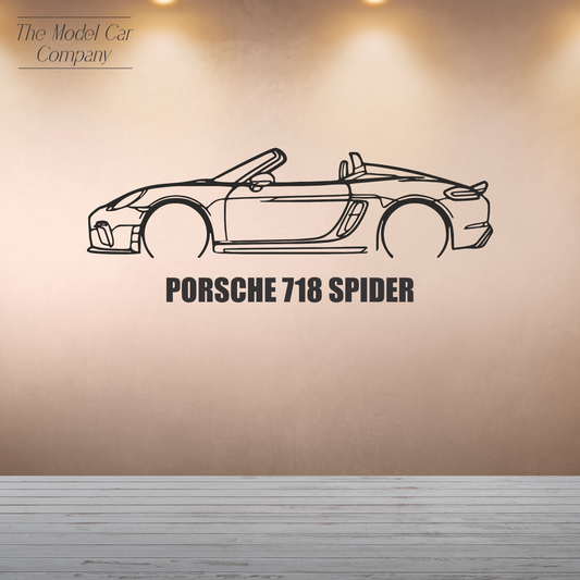 Wall Art Silhouette - Porsche 718 Spider