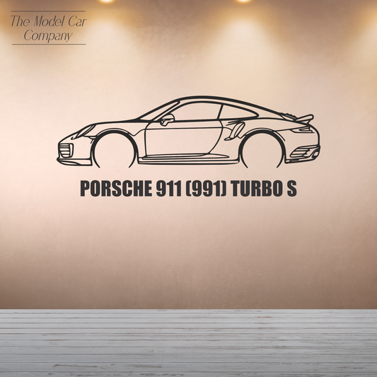 Wall Art Silhouette - Porsche 911 (991) Turbo S