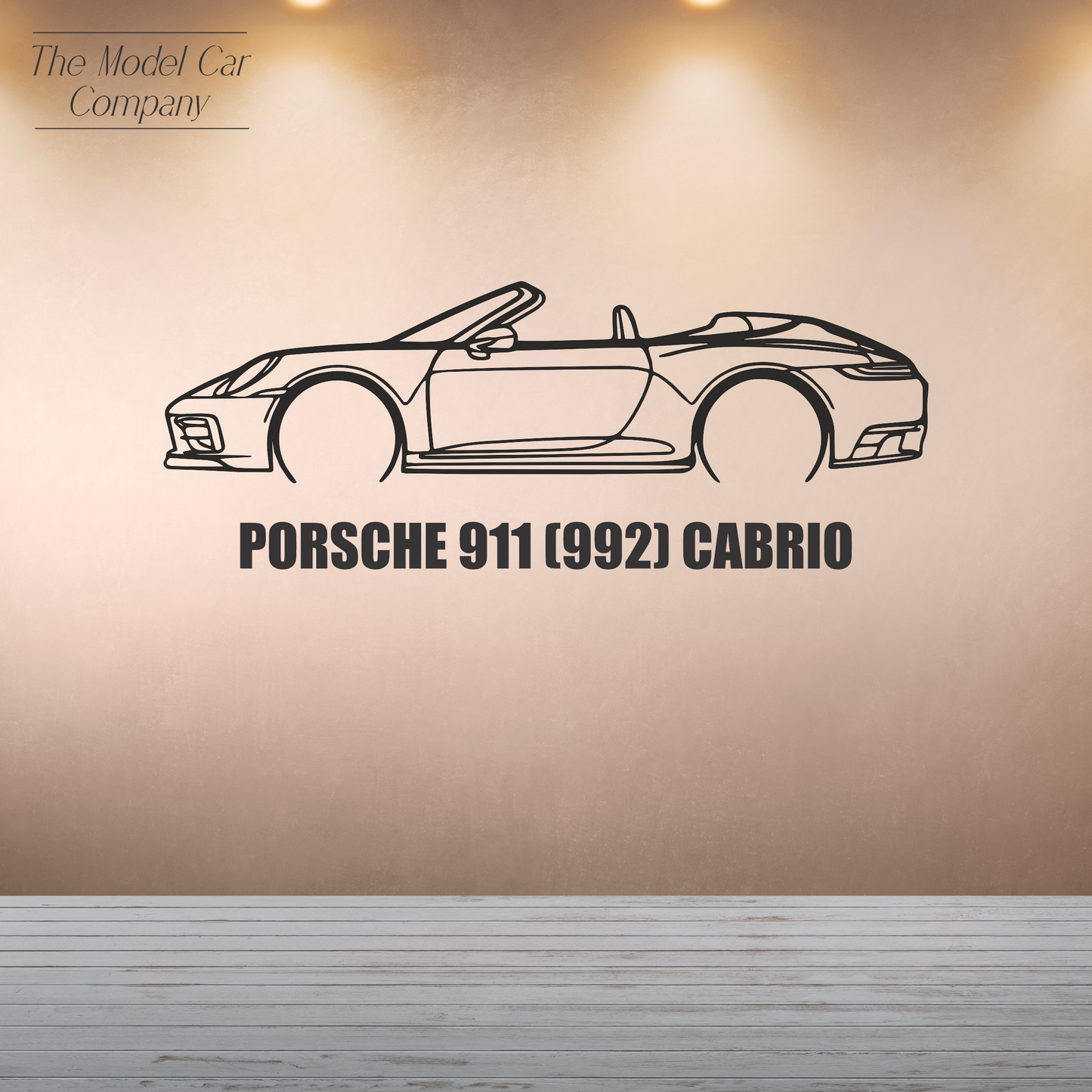 Wall Art Silhouette - Porsche 911 (992) Cabrio