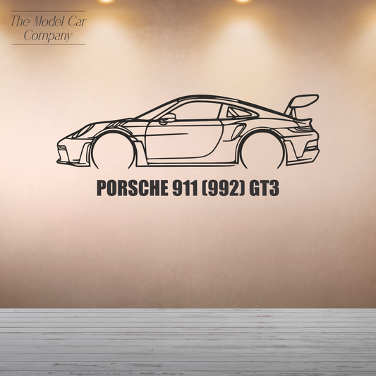 Wall Art Silhouette - Porsche 911 (992) GT3