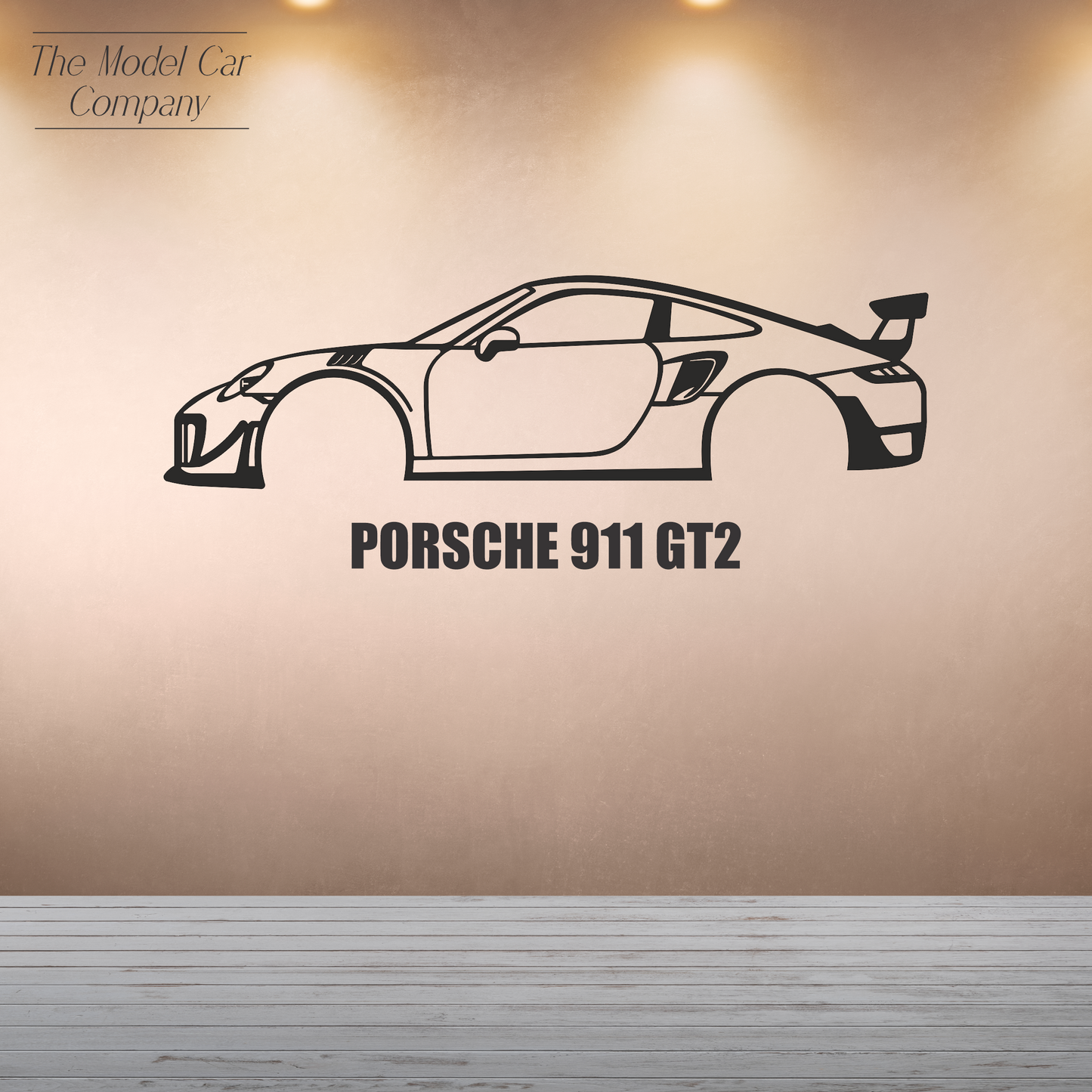 Wall Art Silhouette - Porsche 911 GT2