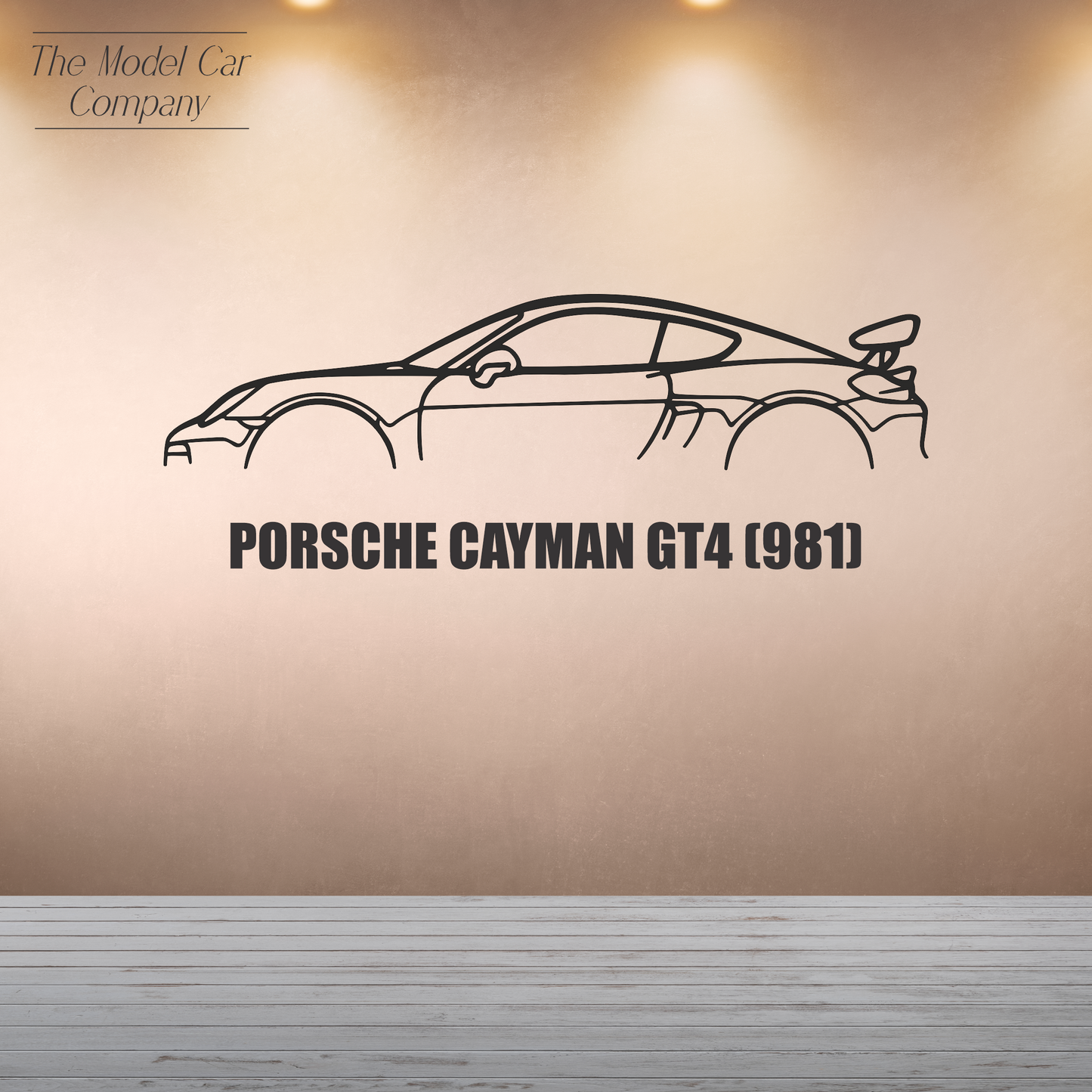 Wall Art Silhouette - Porsche Cayman GT4 (981)