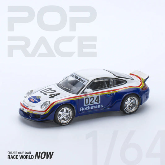 Pop Race 1/64 - Porsche RWB 997 Red/Blue Rothmans #024
