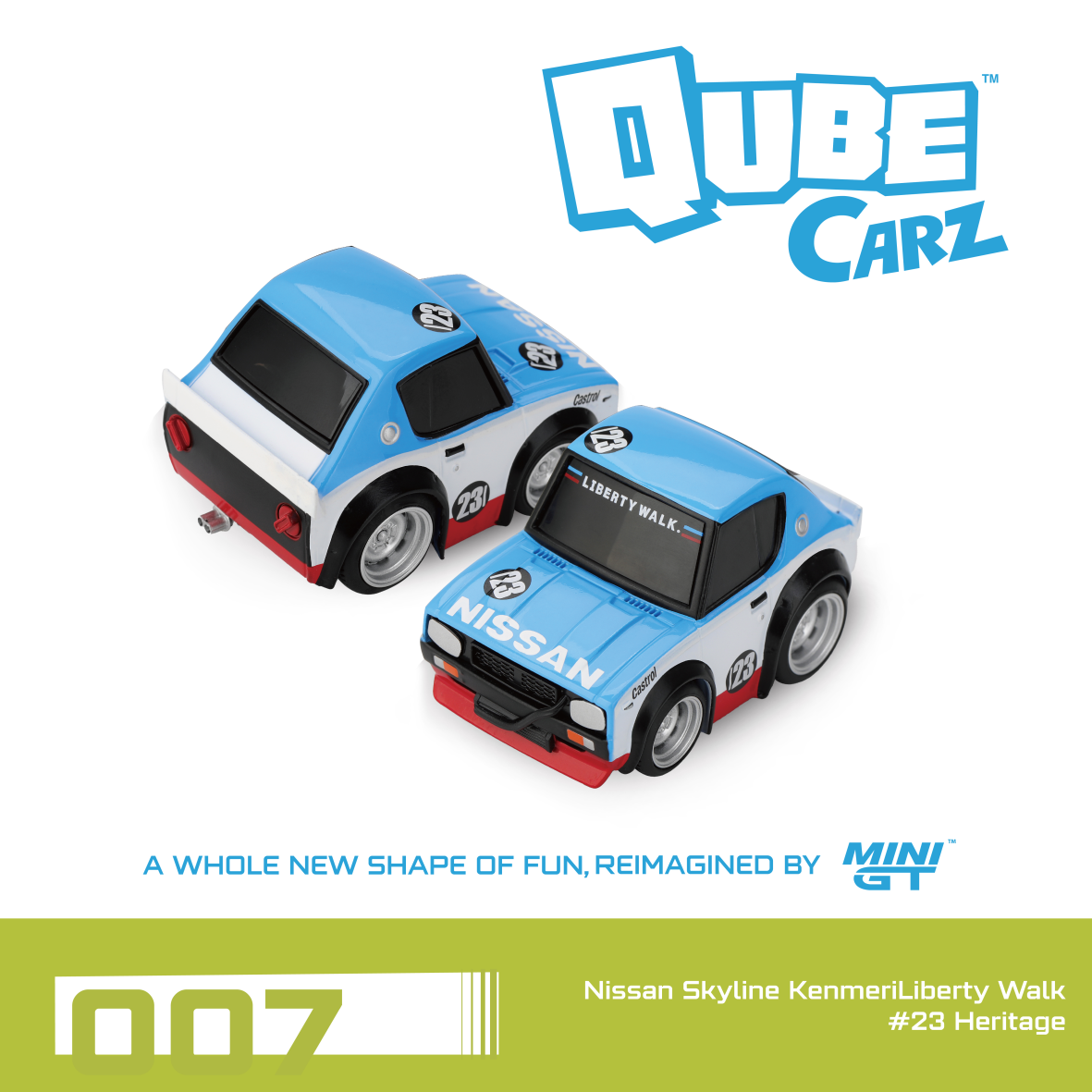 Mini GT 1/64 - Qube Carz Series 2 Liberty Walk Assortment (Set of 3 Sealed Case)