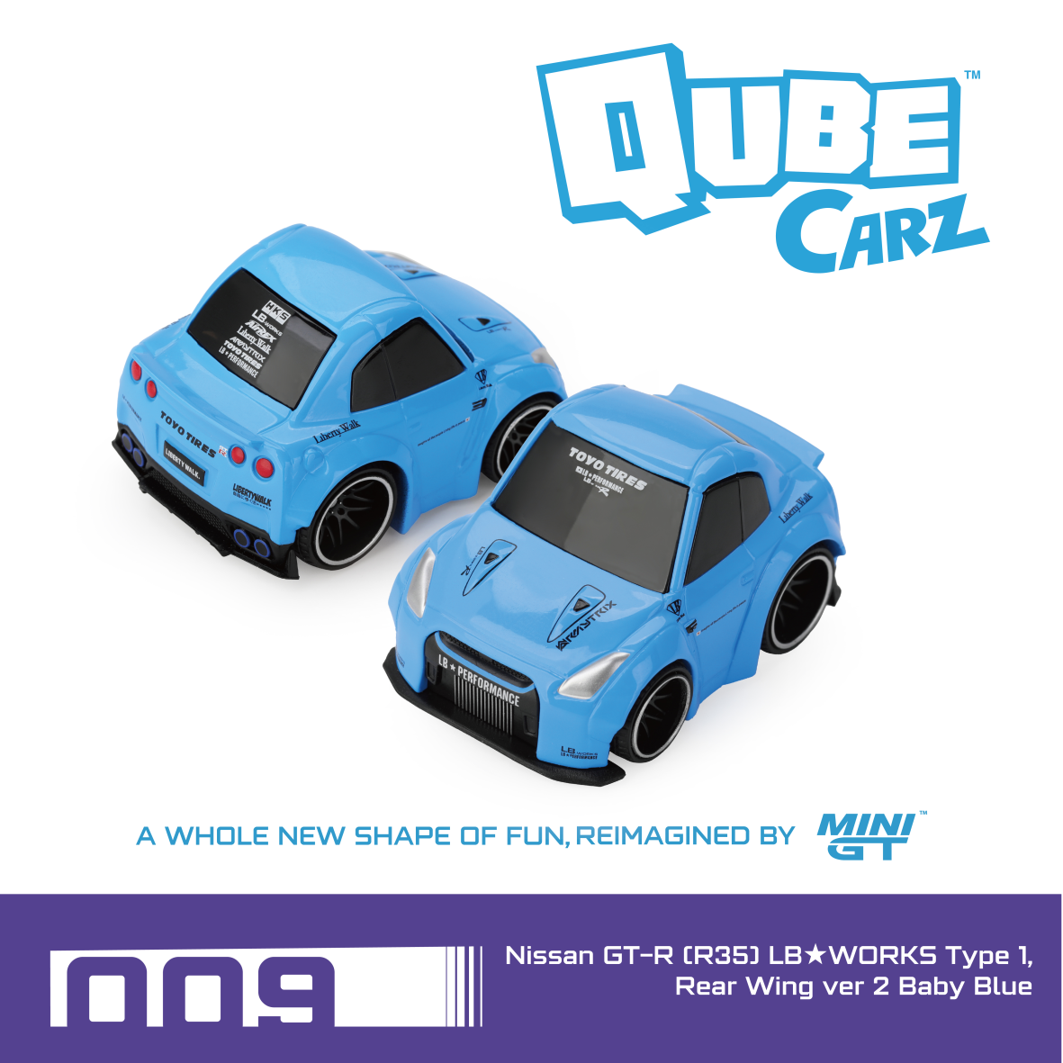 Mini GT 1/64 - Qube Carz Series 2 Liberty Walk Assortment (Set of 3 Sealed Case)