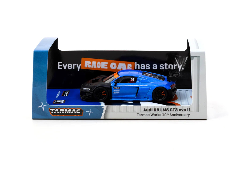 Tarmac Works 1/64 - Audi R8 LMS GT3 evo II Tarmac Works 10th Anniversary - HOBBY64