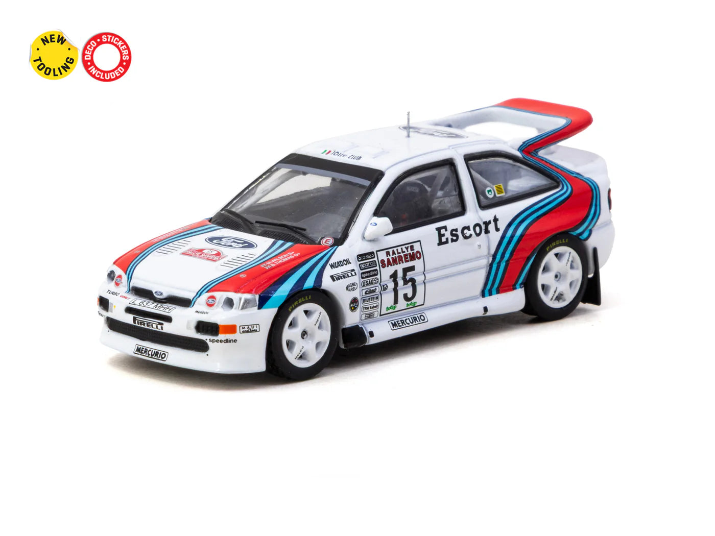 Tarmac Works 1/64 - Ford Escort RS Cosworth WRC Rallye Sanremo 1994 #15 - HOBBY64