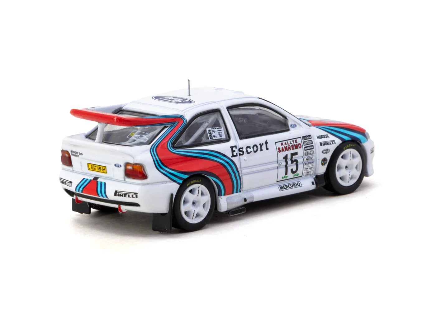 Tarmac Works 1/64 - Ford Escort RS Cosworth WRC Rallye Sanremo 1994 #15 - HOBBY64