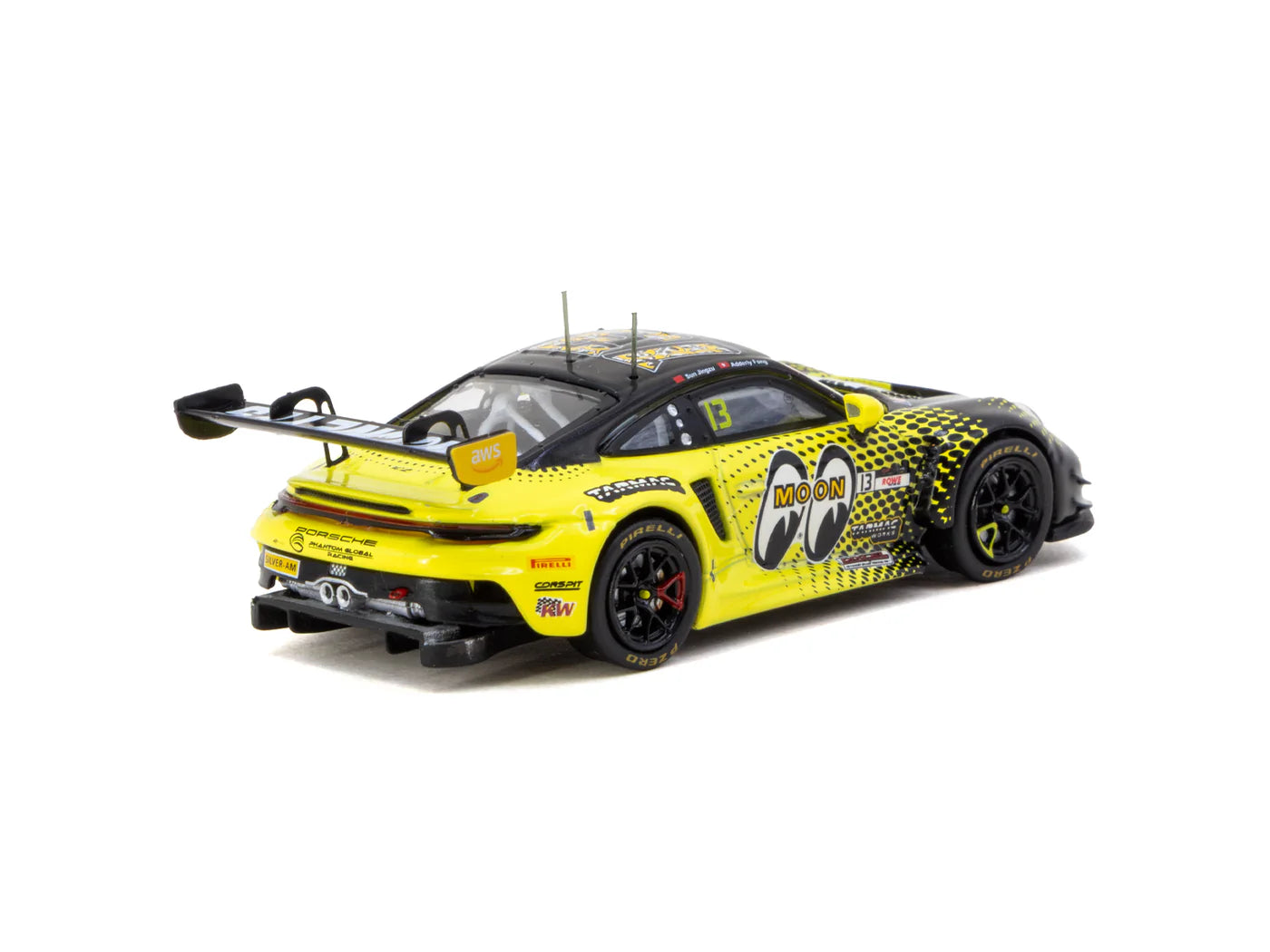 Tarmac Works x iXO 1/64 - Porsche 911 GT3 R GT World Challenge Asia 2025 Phantom Global Racing #13 with Tarmac Cards - HOBBY64