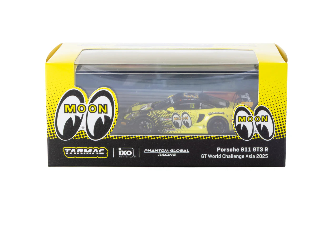 Tarmac Works x iXO 1/64 - Porsche 911 GT3 R GT World Challenge Asia 2025 Phantom Global Racing #13 with Tarmac Cards - HOBBY64