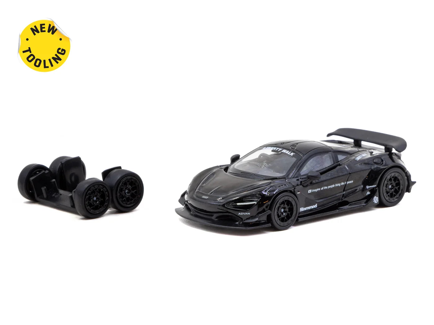 Tarmac Works x CM Model 1/64 - LB-Works McLaren 720S Black - HOBBY64
