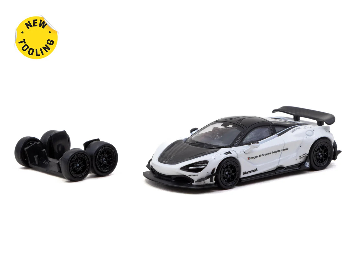 Tarmac Works x CM Model 1/64 - LB-Works McLaren 720S White - HOBBY64