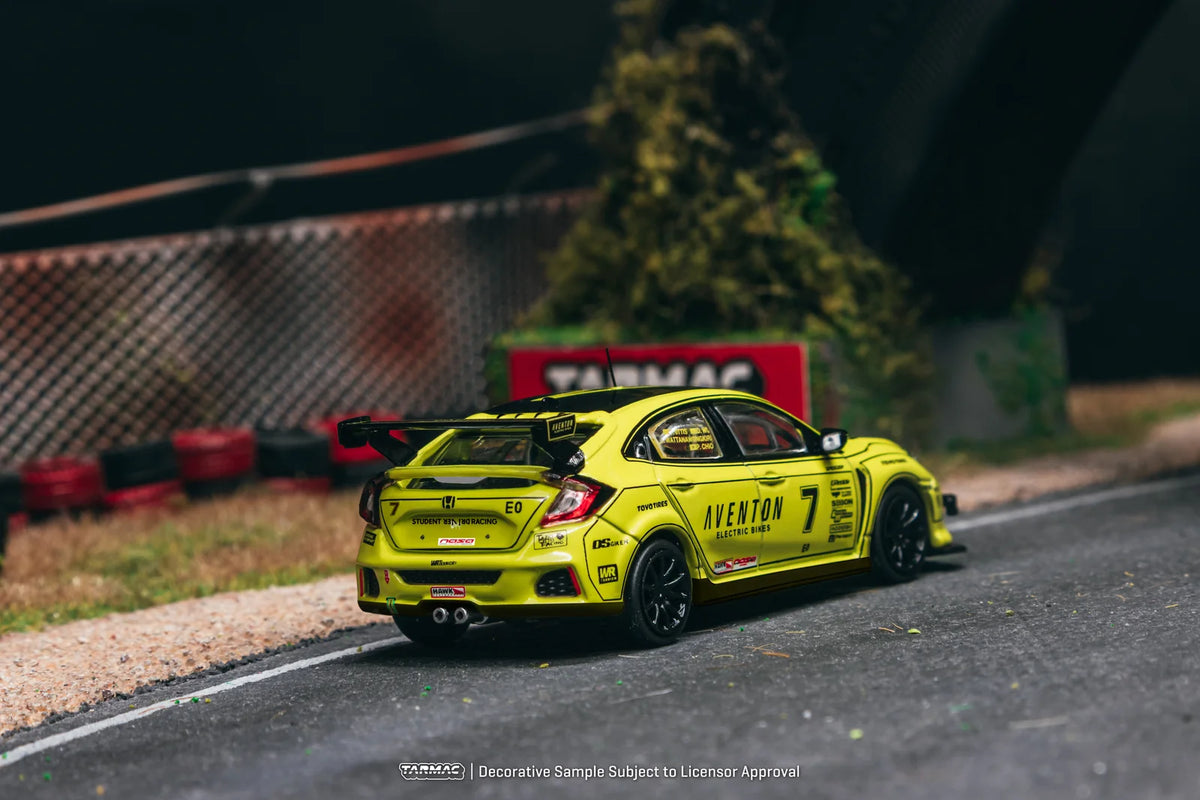Tarmac Works 1/64 - Honda Civic TYPE R FK8 NASA Western Endurance Racing Championship 2022 #7 Student Driver (by Daniel Wu) with Tarmac Cards - HOBBY64