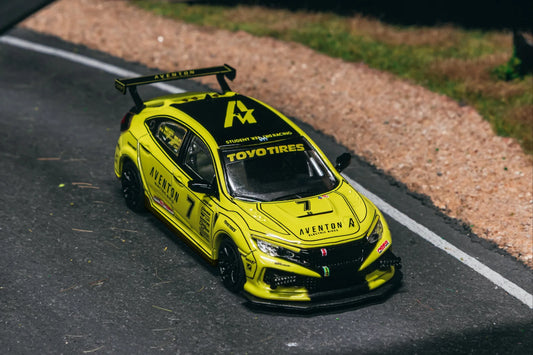 Tarmac Works 1/64 - Honda Civic TYPE R FK8 NASA Western Endurance Racing Championship 2022 #7 Student Driver (by Daniel Wu) with Tarmac Cards - HOBBY64