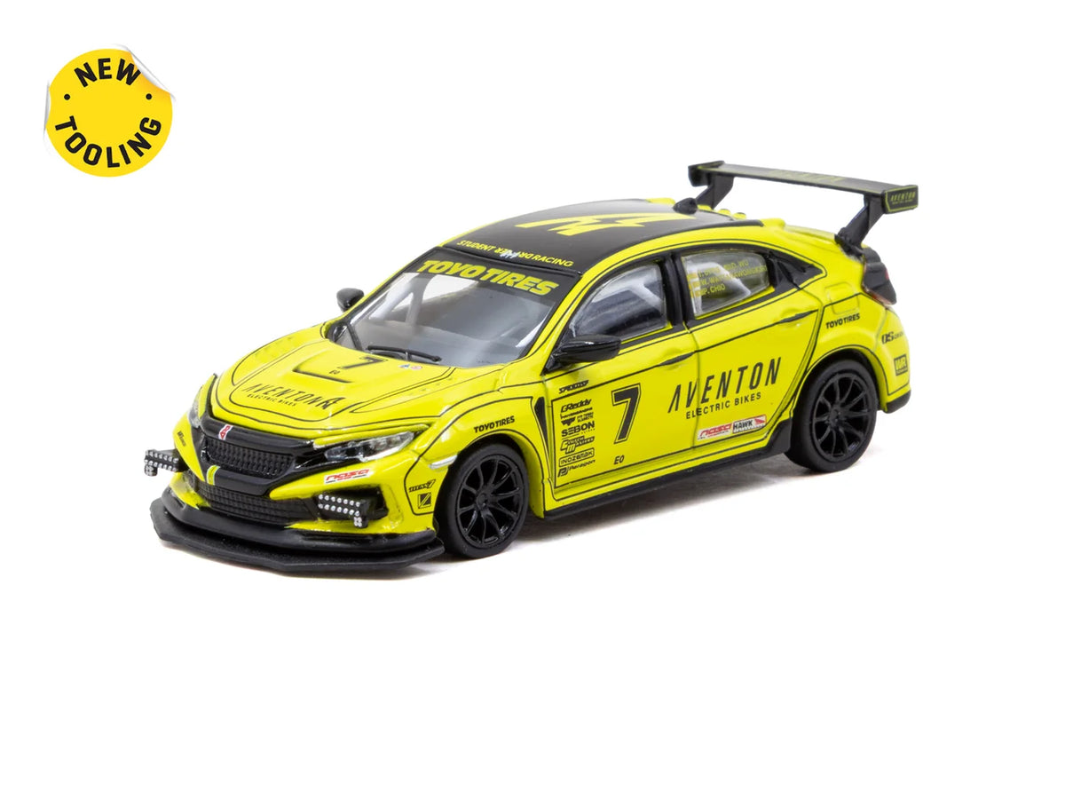 Tarmac Works 1/64 - Honda Civic TYPE R FK8 NASA Western Endurance Racing Championship 2022 #7 Student Driver (by Daniel Wu) with Tarmac Cards - HOBBY64
