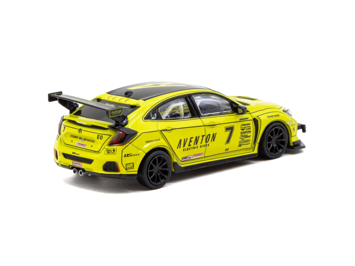 Tarmac Works 1/64 - Honda Civic TYPE R FK8 NASA Western Endurance Racing Championship 2022 #7 Student Driver (by Daniel Wu) with Tarmac Cards - HOBBY64