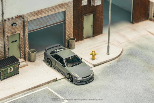 Tarmac Works 1/64 - VERTEX Silvia (S 14) Grey - GLOBAL64