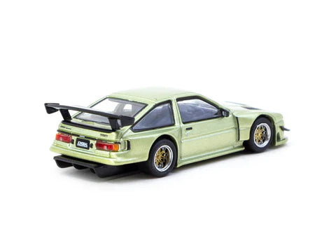 Tarmac Works 1/64 - Toyota Sprinter Trueno AE86 Widebody Green - Designed by Jon Sibal - GLOBAL64