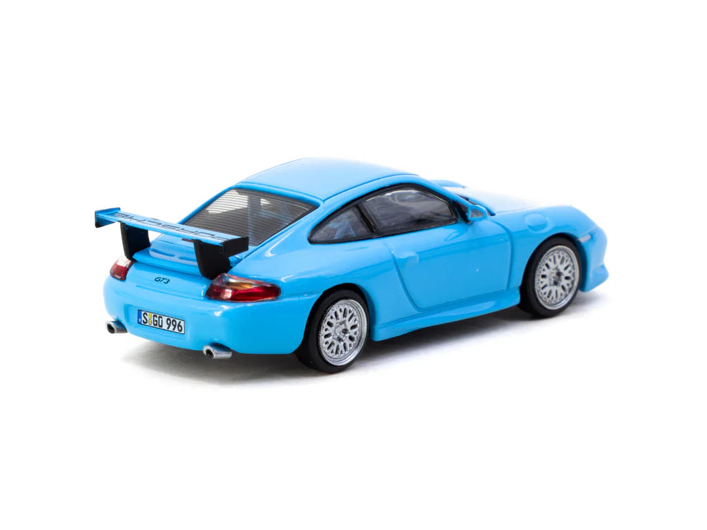 Tarmac Works X iXO Models 1/64 - Porsche 911 GT3 (type 996) Light Blue - GLOBAL64