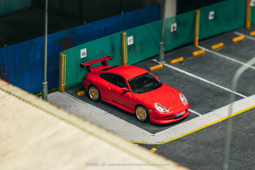 Tarmac Works X iXO Models 1/64 - Porsche 911 GT3 (type 996) Red - GLOBAL64