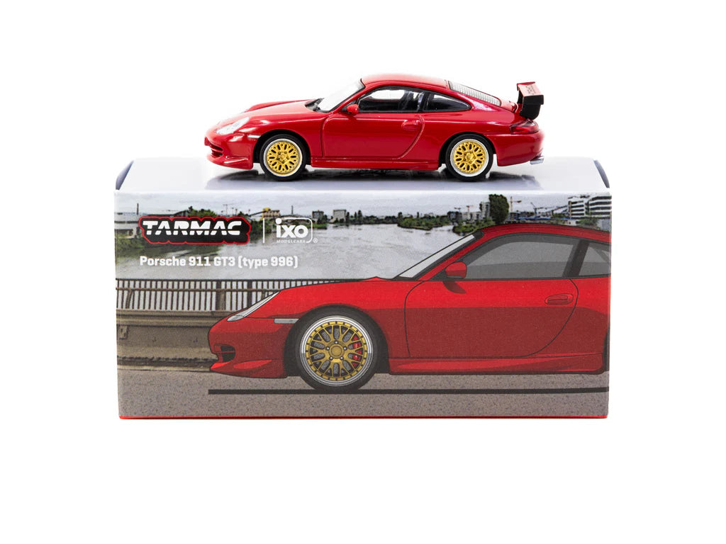 Tarmac Works X iXO Models 1/64 - Porsche 911 GT3 (type 996) Red - GLOBAL64