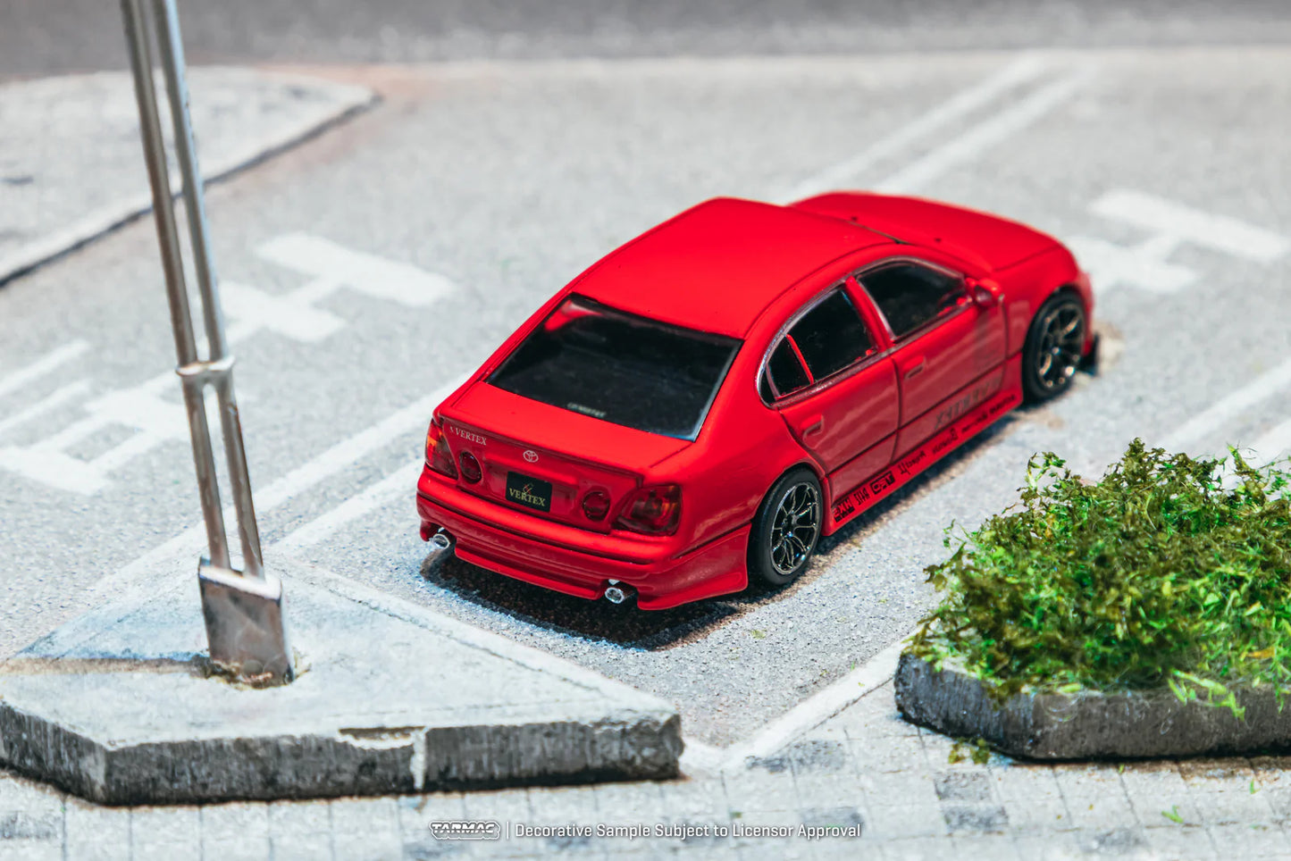 Tarmac Works 1/64 - VERTEX Toyota Aristo JZS161 Red with Tarmac Cards - GLOBAL64