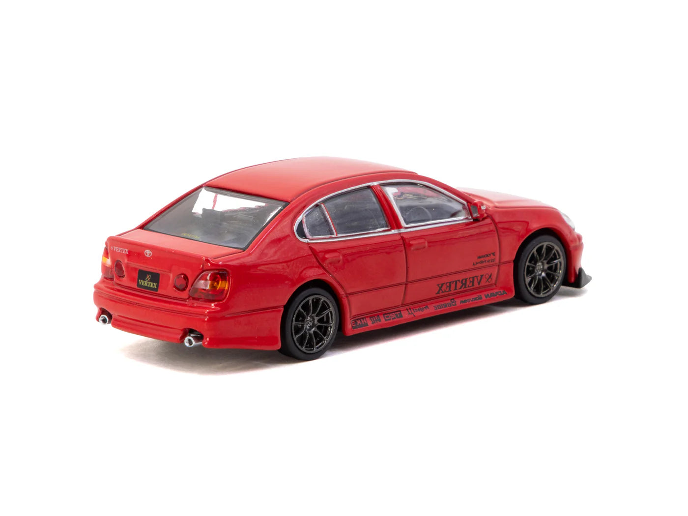 Tarmac Works 1/64 - VERTEX Toyota Aristo JZS161 Red with Tarmac Cards - GLOBAL64