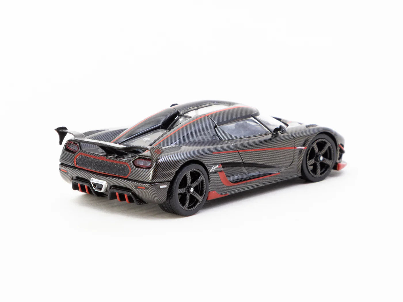 Tarmac Works 1/64 - Koenigsegg Agera RS Black Carbon Fiber / Red Accents - GLOBAL64
