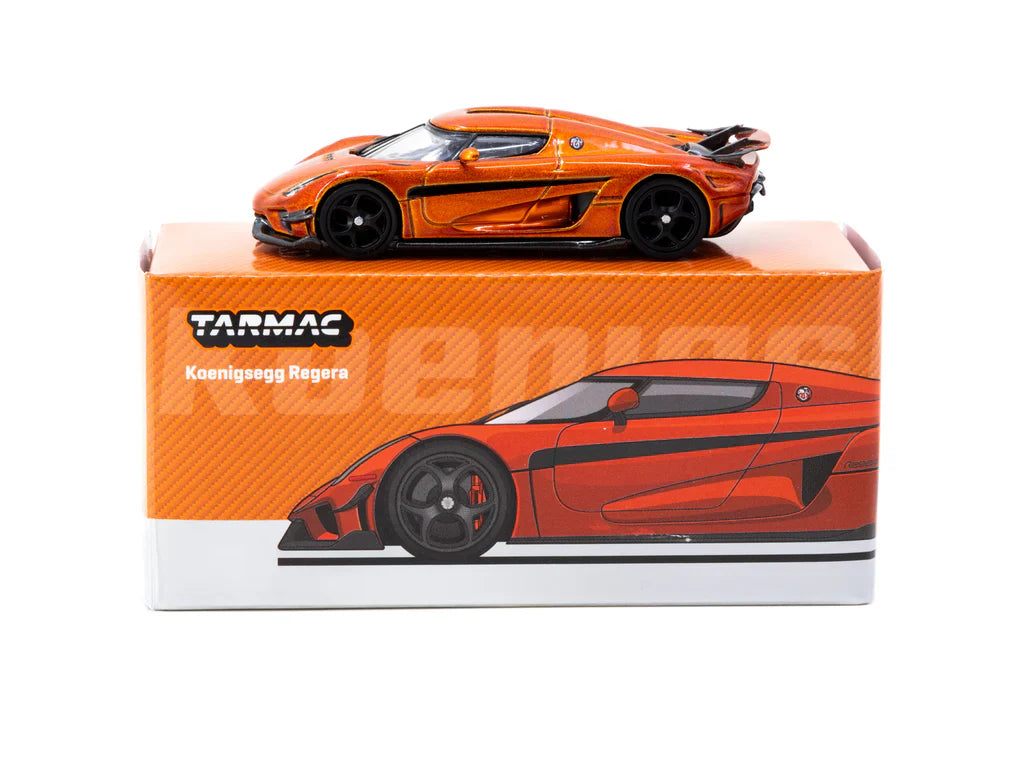Tarmac Works 1/64 - Koenigsegg Regera Orange Metallic / Black Stripes-GLOBAL64