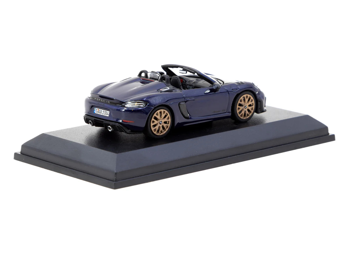 Minichamps X Tarmac Works 1/64 - Porsche 718 Spyder RS Gentian Blue Metallic - Art of Speed Malaysia Special Edition - COLLAB64
