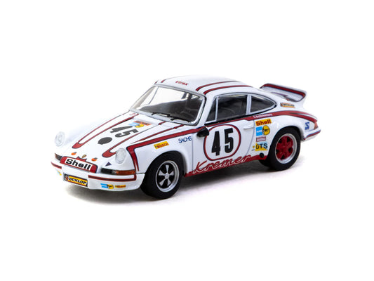 Schuco X Tarmac Works 1/64 - Porsche 911 Carrera RSR 2.8 24h Le Mans 1973 #45 Winner - COLLAB64