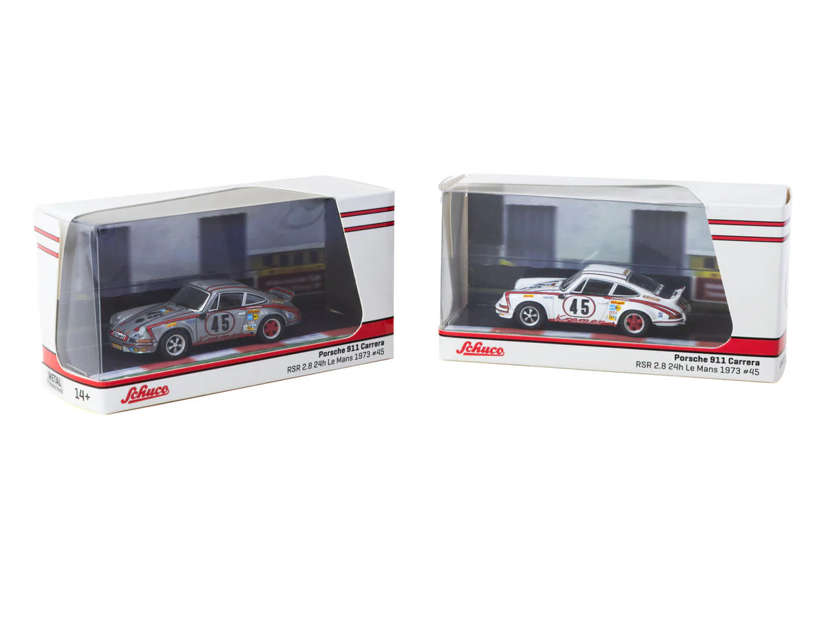 Schuco X Tarmac Works 1/64 - Porsche 911 Carrera RSR 2.8 24h Le Mans 1973 #45 Winner - COLLAB64