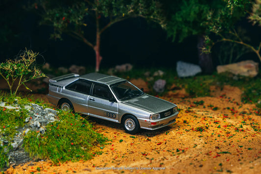Schuco X Tarmac Works  1/64 - Audi Quattro Silver - COLLAB64
