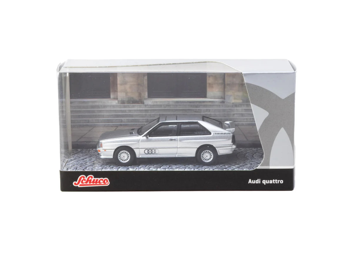 Schuco X Tarmac Works  1/64 - Audi Quattro Silver - COLLAB64