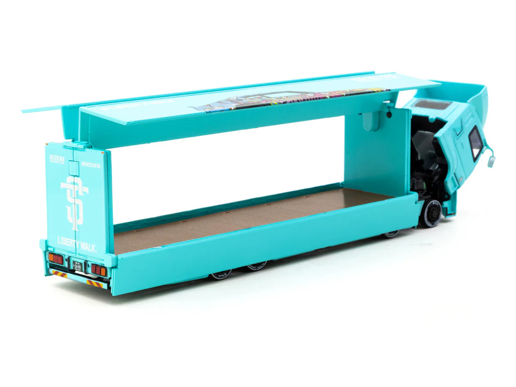 Tarmac Works 1/64 - Mitsubishi Fuso Super Great LB-TRUCKS Light Blue - TRUCK64