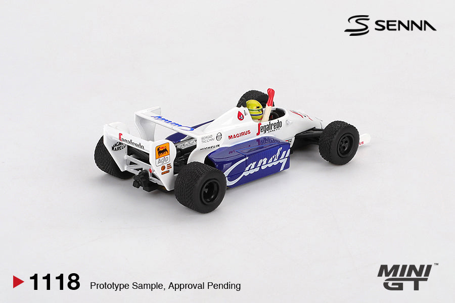 Mini GT 1/64 - Toleman TG184 #19 Ayrton Senna 1984 Monaco Grand Prix 2nd Place (BOX)