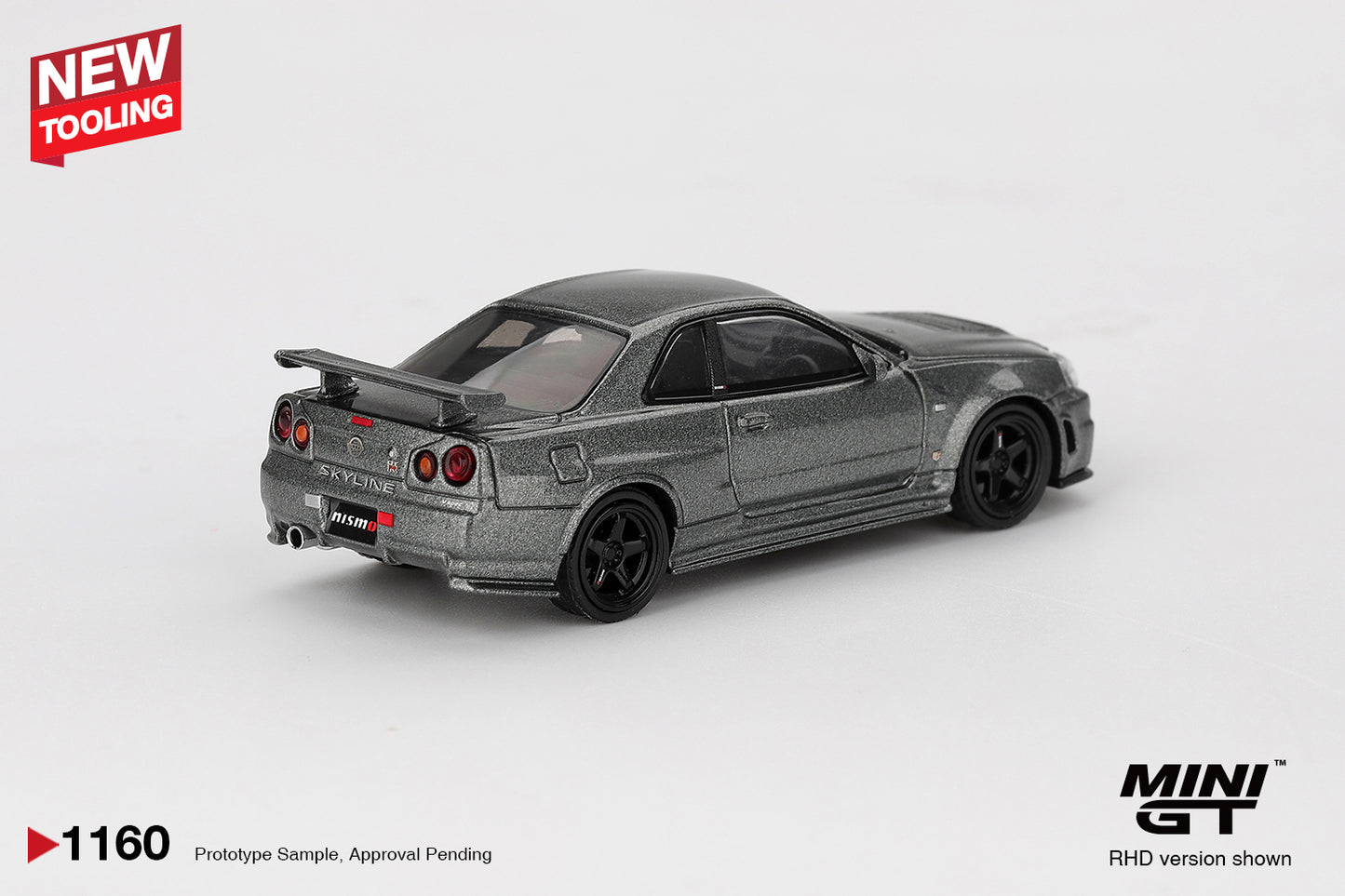 Mini GT 1/64 - Nissan Skyline GT-R Dark Metal Gray (NISMO BNR34 CRS Version)