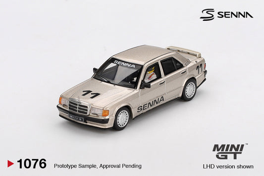Mini GT 1/64 - Mercedes-Benz 190 E 2.3-16 #11 Ayrton Senna 1984 Nürburgring Race of Champions w/ Figure
