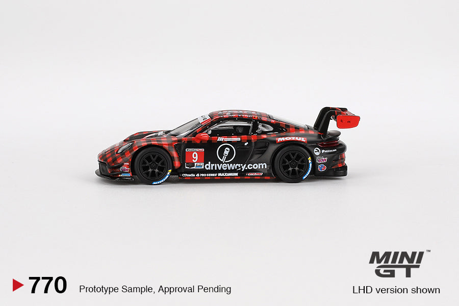 Mini GT 1/64 - Porsche 911 GT3 R #9 GTD PRO Pfaff Motorsports IMSA 2023 Sebring 12 Hrs. Winner