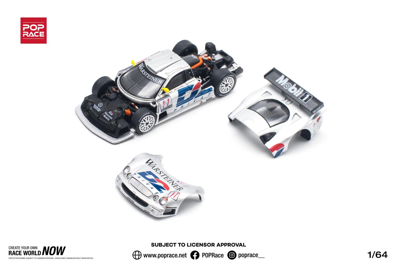 Pop Race 1/64 - Mercedes Benz CLK-GTR D2 1997 FIA GT